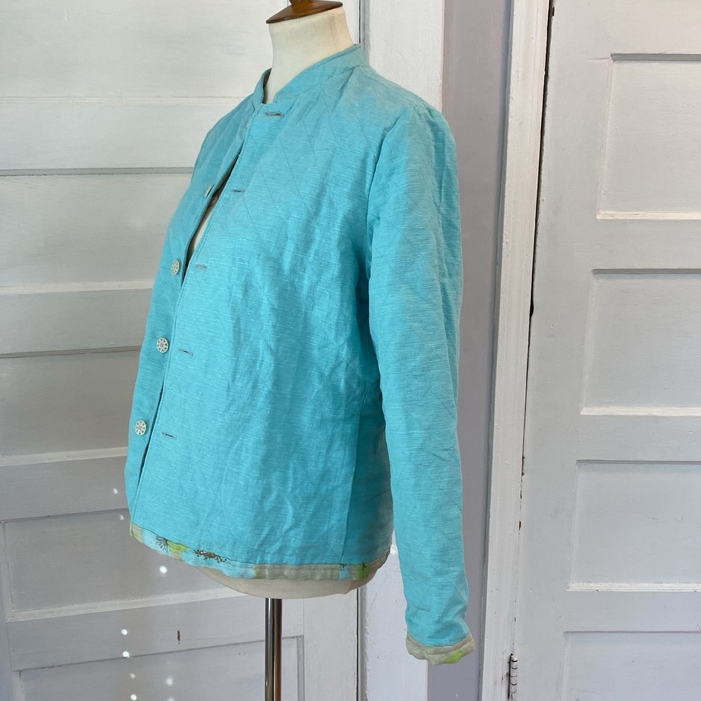 Reversible Silk Blend Quilted Jacket, Size S - Picture 10 of 17